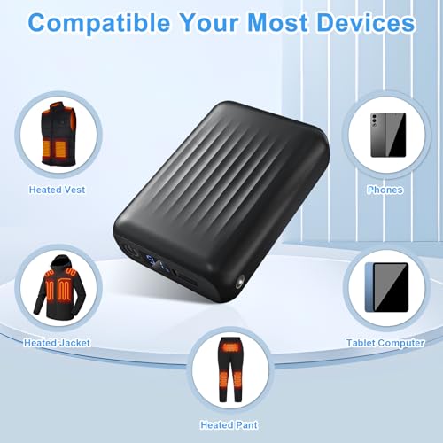 Batería portátil para chaleco térmico 18400mAh con salida USB y USB-C miniatura 2