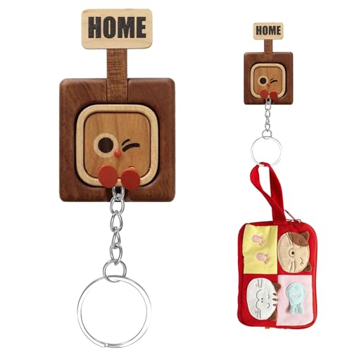 Llavero con montaje en pared | Lindo organizador de madera - Seguro y ligero, toallero multiusos para la entrada - para ropa, toallas, abrigos, sombreros, paraguas, entrada, appart