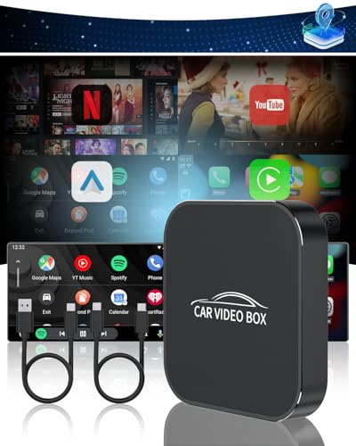 5-in-1 Wireless Carplay Adapter with Netflix YouTube TF Card, Android ...