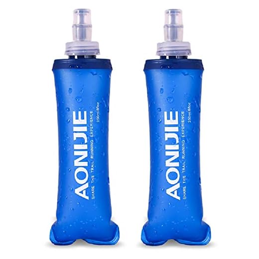 Soft Flask Collapsible Water Bottle (250ml/8.45oz - 2 Pack)