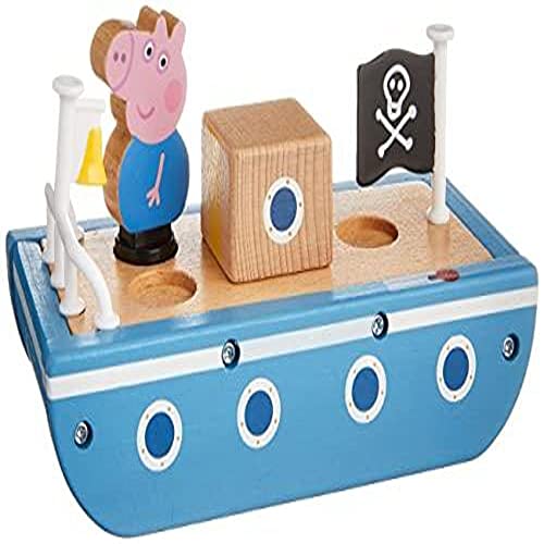Bateau en bois Peppa Pig figurine George fini les jouets en plastique cassés