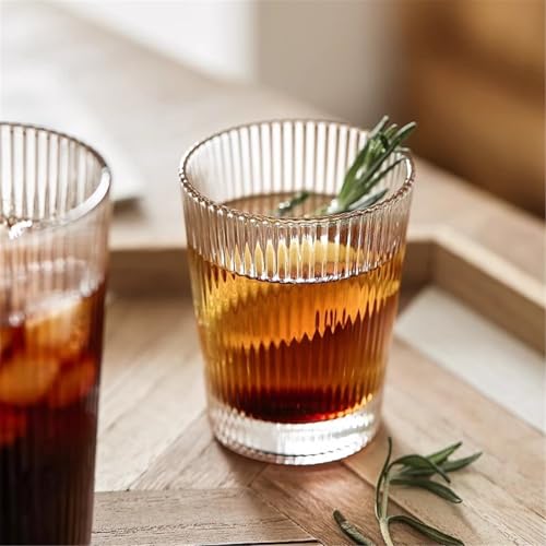 Tasses à café en verre strié petit format anti-glisse durable