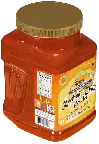 Rani Kashmiri Chilli Powder (Deggi Mirch, Low Heat) Ground Indian Spice 32oz (2lbs) 908g PET Jar ~ All Natural | Salt-Free | Vegan | Kosher | Gluten Friendly