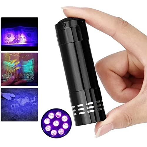 Lanterna Luz Negra Led Ultravioleta Uv Em Alumínio com Alça