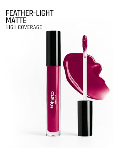 Image of FLiCKA Tomato Liquid Lipstick| Transfer Proof, Smudge Proof, Non-Sticky, Creamy Lightweight Lipstick For Women, Shade 3, 2ml