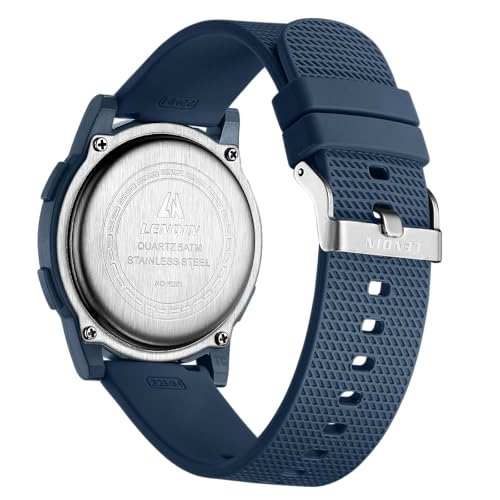 Image of HANPOSH Mens Digital Watch Ultra Thin Minimalist Sports Waterproof Outdoor LED Screen Large Face Wrist Watches for Men with Back Light Alarm Date Stopwatch