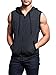 Lightweight Sleeveless Contrast Hoodie TH890 - CHARCOAL/BLACK - Large - A1H
