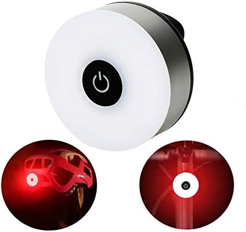 UiiziC Rechargeable Led Bike Light for Night Running Warning - USB Portable LED Waterproof Ultra Bright Lamp with 5 Modes of Safety Flashlight for Bags (Grey)