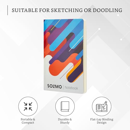 Image of Amazon Brand - Solimo A5 Dot Grid Journal | 100 GSM | Flat Lay Binding | Rounded Corners | Suitable for Sketching or Doodling, To-do lists & more (160 Pages)