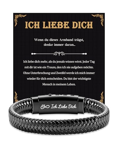Kenqlot Herren Armband Valentinstag Jahrestag Geschenk f&uuml;r Ihn Mann