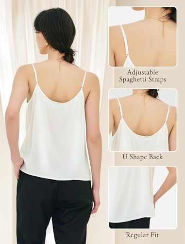 COLD POSH 19MM Mulberry Silk Camisole Tops for Women Scoop Neck Sleeveless Tank Top Casual Dressy Summer Cami Undershirt3