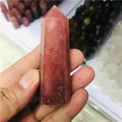 Cristal de fraise doré idée cadeau bien-être et décoration de maison
