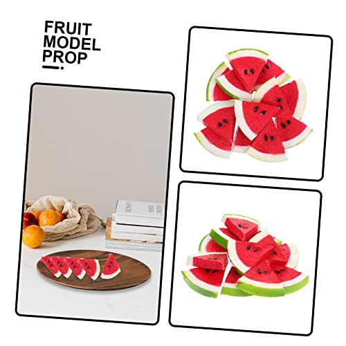 Hoement Home Decor 48 Pcs Simulated Watermelon Slices Flower Vases Decorative Artificiales Para Decoraciones Para Salas De Casa Artificial Fruits Props Realistic Mini Fruit Plastic Kids Toys #TOP6