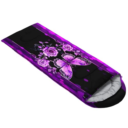 Image of QOOMO Ball Flower Camping Sleeping Bags,3 Season Warm & Cool Weather,Lightweight,Waterproof Sleeping Bags for Adults & Kids,Traveling,and Outdoors,Camping Gear Equipment