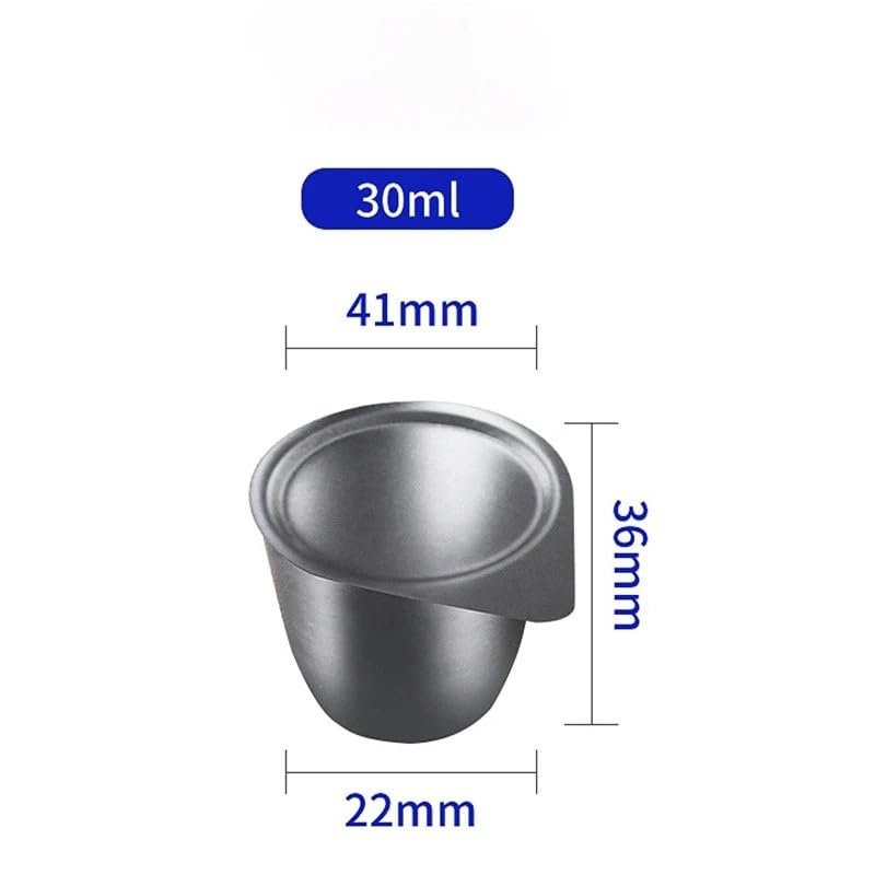 Crisol de níquel de 30 ml y 50 ml for resistencia a altas temperaturas y álcalis - Grado de laboratorio(30ml)