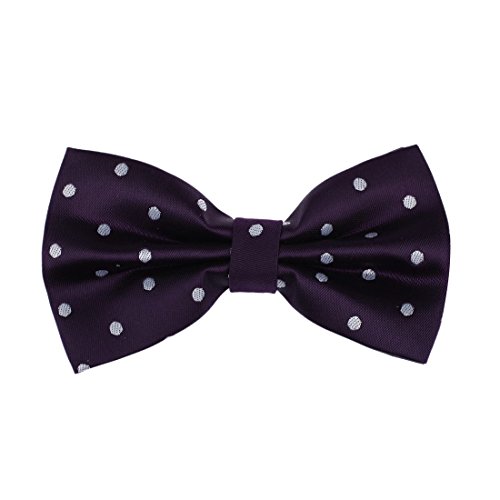 Dan Smith Indigo,White Bowties For Party Spotted Pre-Tied Bow Ties Polyster Cotton 25.6