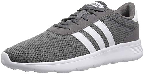 adidas Men's Lite Racer Running Shoe, Grey Four/White/Grey Four, 11 M US