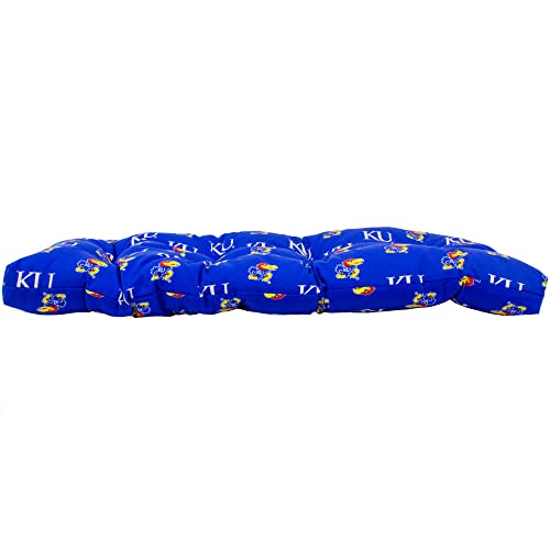 Image of College Covers Everything Comfy Kansas Jayhawks Indoor Outdoor Settee Loveseat Bench Cushions