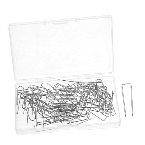 Holibanna 1 Caja alfiler de Costura Pasador de Tela para Coser y acolchar Ramo alfiler en Forma de u para Proyecto de Costura hilván chincheta Agujas de Coser a Mano Acero