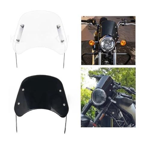 Déflecteur de vent pour pare-brise de moto noir anti-turbulences - 2