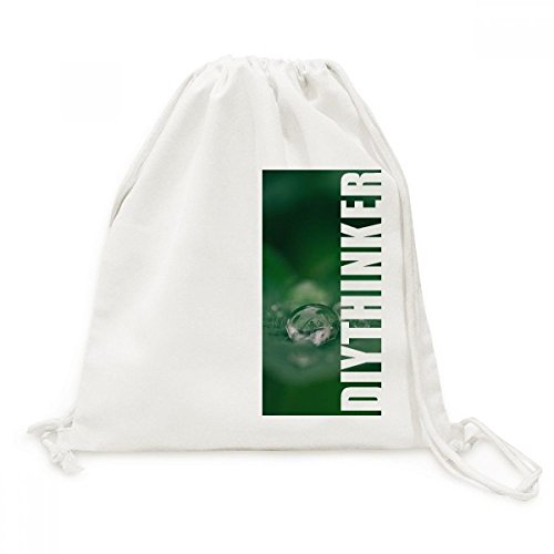 Sac de voyage en toile imprimée avec fermeture à cordon et motif plante