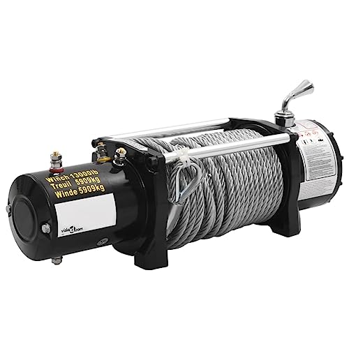 vidaXL Elektrische Seilwinde 12 V mit 5909 kg Zugkraft