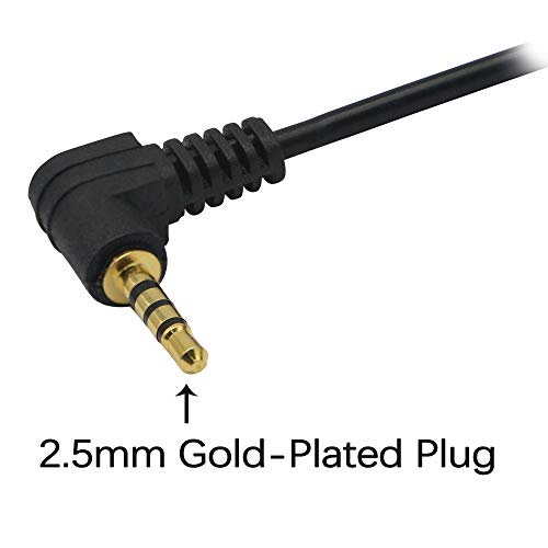 Cable de audio 2.5mm 4 polos macho a cable abierto 3.3 pies miniatura 2
