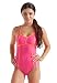 Speedo Women's Missy Franklin Signature Collection Endurance Lite Color Block Tie Back One Piece Swimsuit, Size 26, Electric Pink