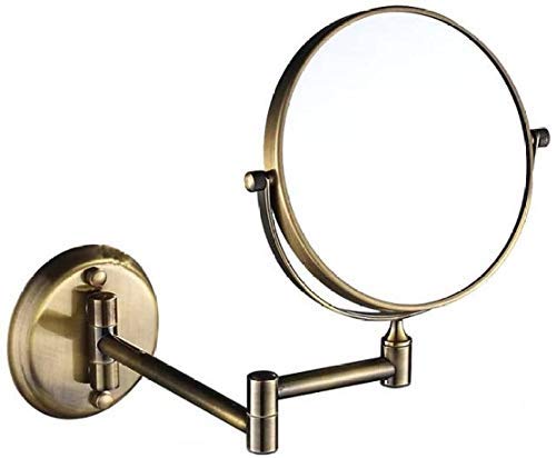 Support mural maquillage rétractable 8 pouces miroir pivotant 360° - 2