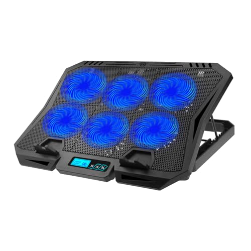 Base refrigerante para laptop FRCOLOR con 6 ventiladores ajustables miniatura 1
