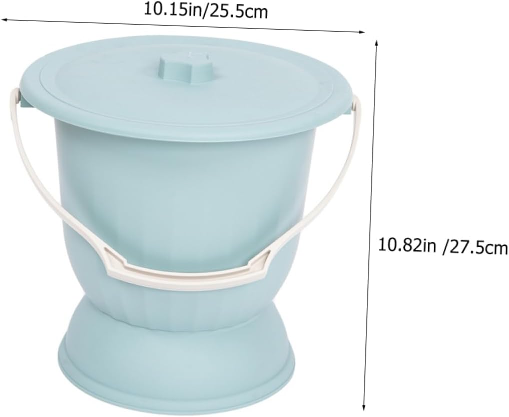 Portable Urinal Pot for Home Use Odor-Resistant Chamber Pot Cover for Elders Boy Girl and Pregnant Women Sturdy Non-Slip Base for Confidence and Stability