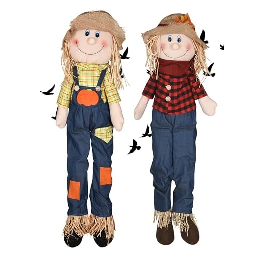 Best garden scarecrow Life-Size Hand-Painted Scarecrow Set