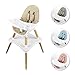 Engel & Storch 3in1 Babyhochstuhl MIKA Kinderhochstuhl Babystuhl Kinder Hochstuhl mit Holzbeine, Essstuhl mit abnehmbarem Tablett, Kombihochstuhl mit 5-Punkt-Sicherheitsgurt, Tisch und Stuhl - Beige