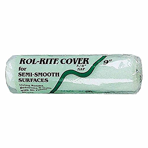 Rol-Rite Roller Covers, 9 in, 3/8 in Nap, Knit Fabric (24 Pack)