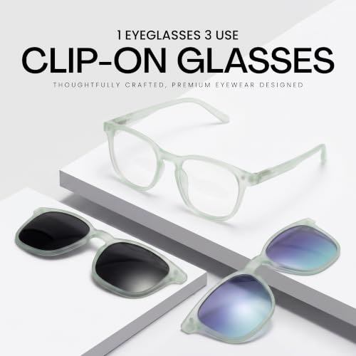 Image of 3-in-1 Magnetic Clip On Sunglasses for Men & Women