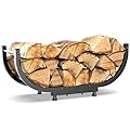 WiwiIron Firewood Rack Outdoor, 29 inch, Firewood Storage Holder Indoor, Log Holders for Firewood
