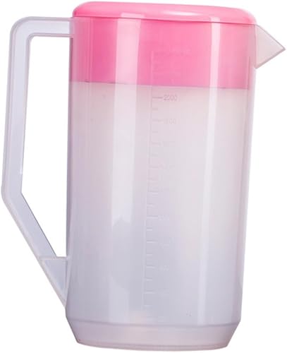 HAKIDZEL Jarra de plástico para zumo de fruta, para bebidas y jugos, jarra de agua con tapa, jarra de agua de 1 galón con tapa, jarra de agua con