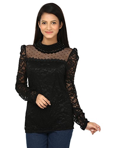 Buy 1410 Long Sleeve Pearl Neck Net O 