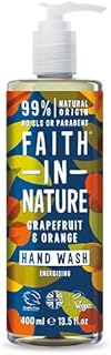 Faith In Nature Natural Grapefruit and Orange Hand Wash, Invigorating, Vegan and Cruelty Free, No SLS or Parabens, 400 ml