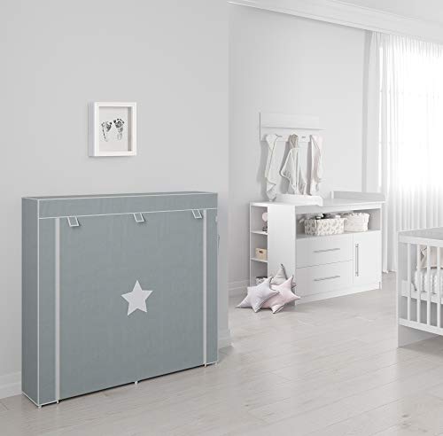 Roba Opbergkast van textiel voor kinder-, baby- of woonkamer, canvas stoffen kast met opbergvakken en ritssluiting… - Image 7