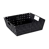 Simplify Woven Strap Shelf Tote-Black