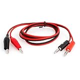 uxcell 901913-WYBCSX Dual Alligator Clip Banana Connector Multi Meter Test Lead