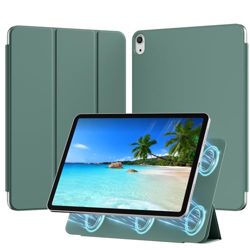 GKABXY Funda magnética para iPad Air de 11 pulgadas M3/M2 (2025/2024), iPad Air 5ª/4ª generación 10.9 pulgadas (2022/2020), funda de soporte trifold, apagado automático/despertador, soporte Apple