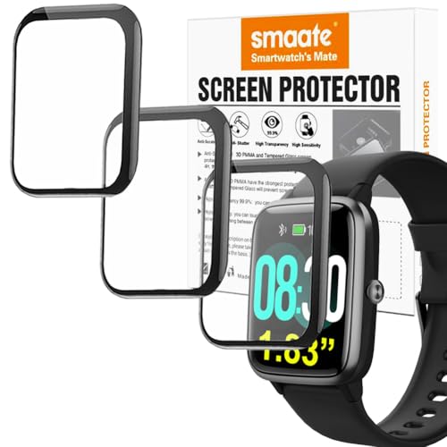 Smaate 3DFC1P72 Compatible With Grv Fc1 1.83 Inch Smartwatch, 3D Screen Protectors, 3 Piece, Full Coverage, Anti-Shatter cover