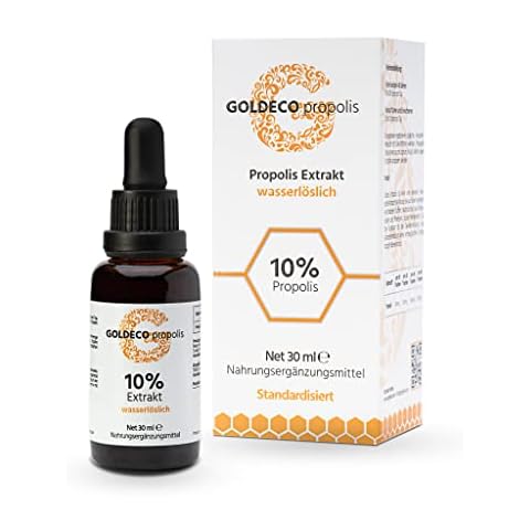 GOLDECO Propolis Tinktur 10% - 30ml Propolis Tropfen ohne Alkohol Cover