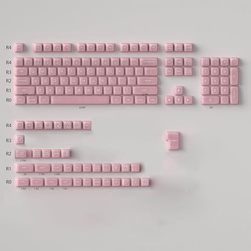 Image of 142 Keys Doubleshot Pink Jade Keycaps SA Profile Keycap Set Fit for 61 /64 /87 /104 /108 Cherry Mx Switches Mechanical Keyboard