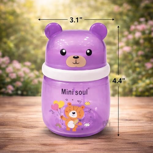 Image of Baby Powder Puff with Container Soft Feather Sponge Powder Applicator for Newborn & Infant Transparent Refillable Case Mess-Free, Leak-Proof, Baby-Safe Powder Puff for Kids Purple