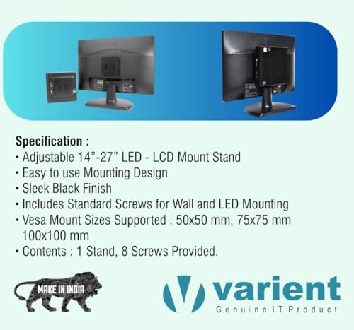 Image of Vesa Mount Stand for HP Tiny PC - Compatible with All Models, Easy-to-Use Design, Supports 100x100, 75x75, 50x50 mm Varient