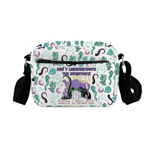 TOBGBE Sea Witch Merch Gifts Villains Witch Crossbody Bag for Fans Don't Underestimate The Importance Of Body Language