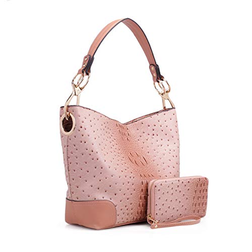 Image of Orange Hobo Shoulder Bag & Wallet Set by MKF Collection